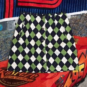 Feruccio Blue Green & White Argyle Mini Skirt 5/6